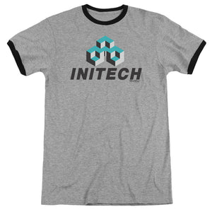 Office Space Initech Logo Heather Ringer Mens T Shirt Heather