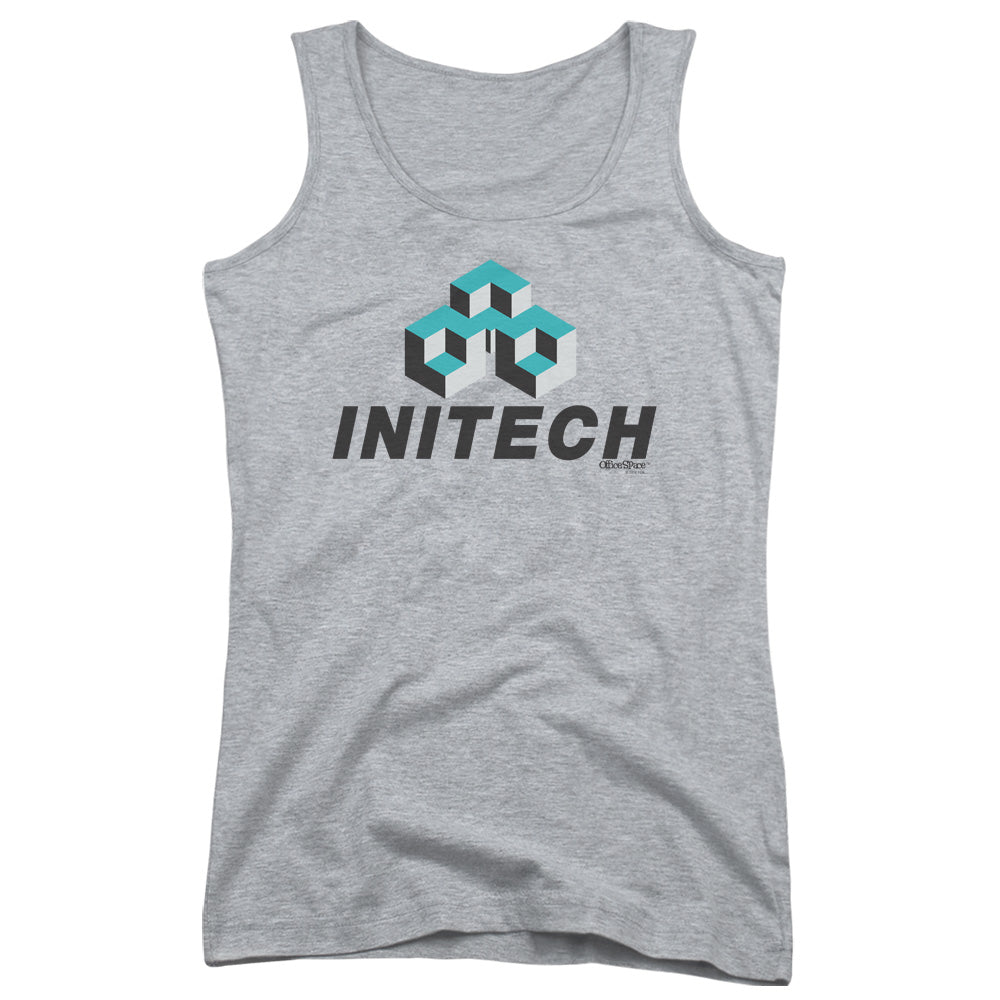 Office Space Initech Logo Womens Tank Top Shirt Athletic Heather