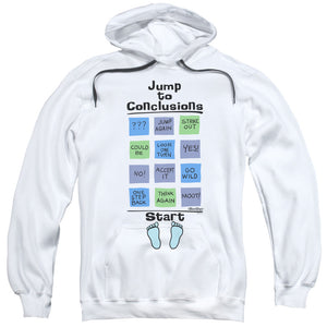 Office Space Jump To Conclusions Mens Hoodie White