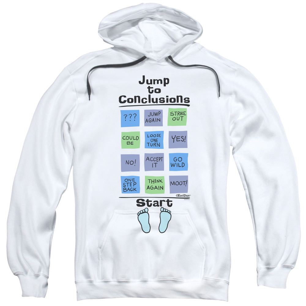 Office Space Jump To Conclusions Mens Hoodie White