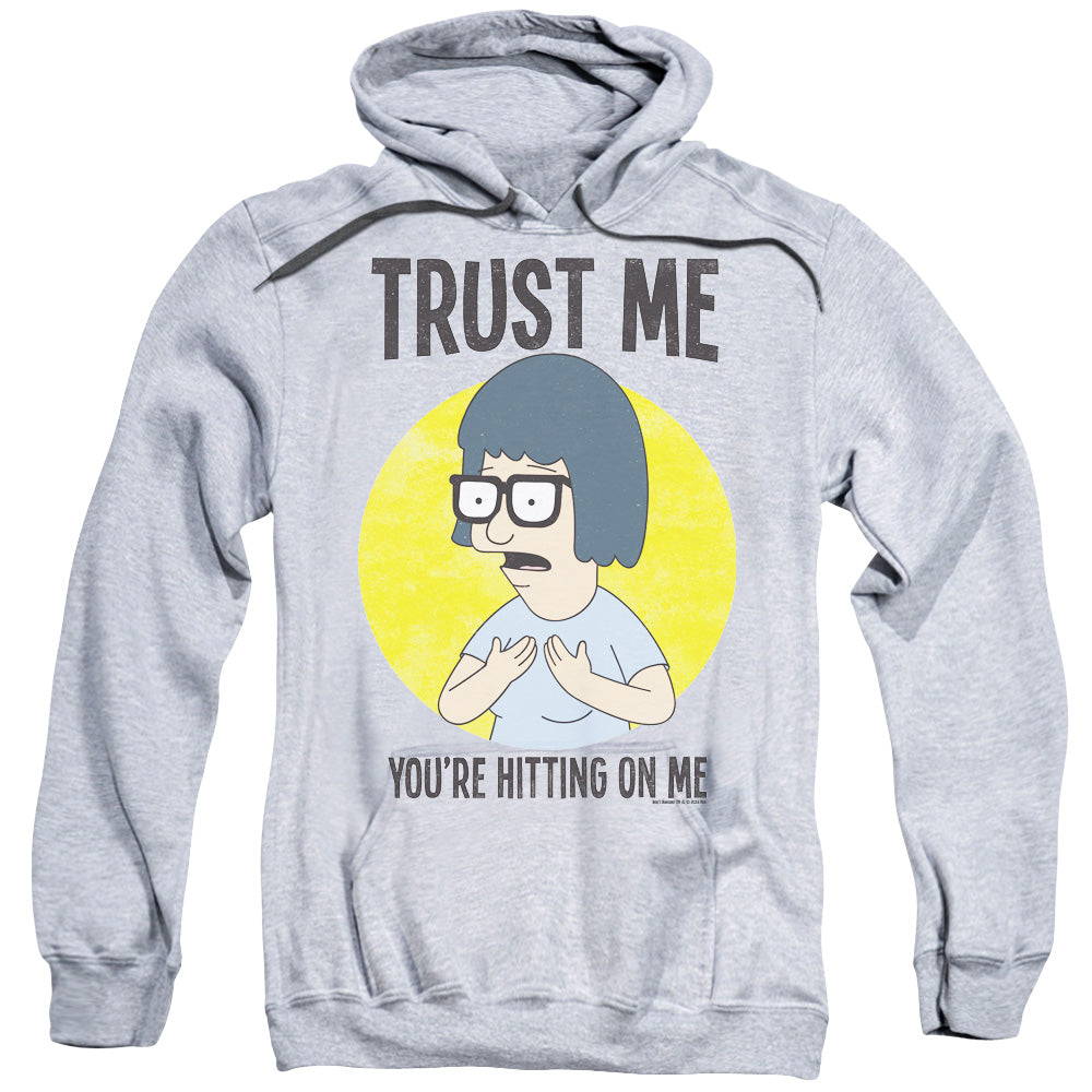 Bobs Burgers Trust Me Mens Hoodie Athletic Heather