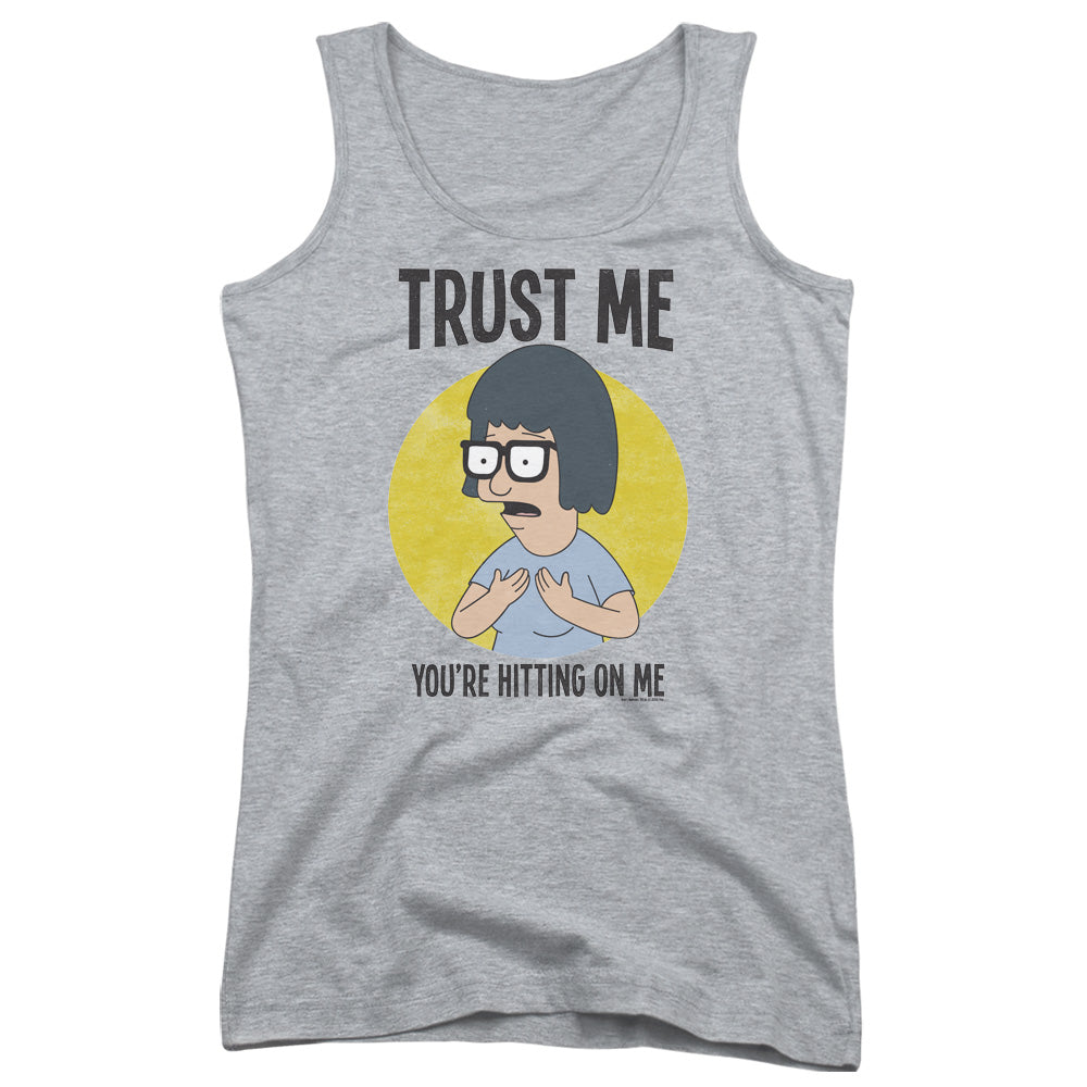 Bobs Burgers Trust Me Womens Tank Top Shirt Athletic Heather