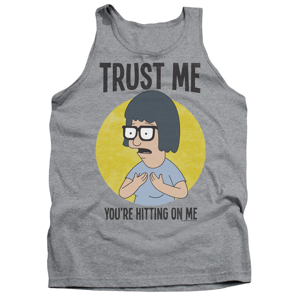 Bobs Burgers Trust Me Mens Tank Top Shirt Athletic Heather