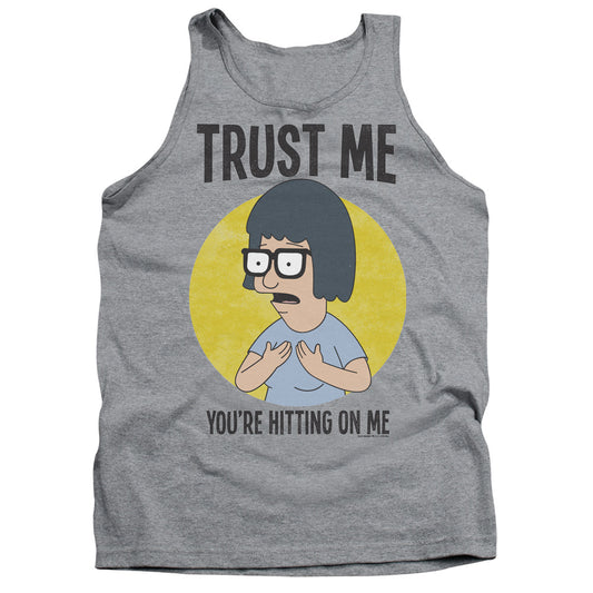 Bobs Burgers Trust Me Mens Tank Top Shirt Athletic Heather