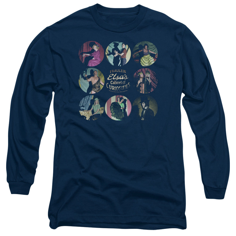 American Horror Story Cabinet Of Curiosities Mens Long Sleeve Shirt Navy