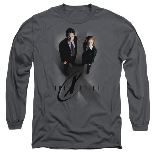 X Files X Marks The Spot Mens Long Sleeve Shirt Charcoal