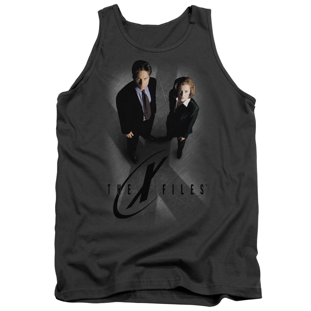 X Files X Marks The Spot Mens Tank Top Shirt Charcoal