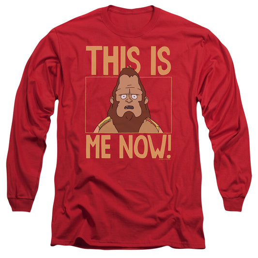 Bobs Burgers This Is Me Mens Long Sleeve Shirt Red