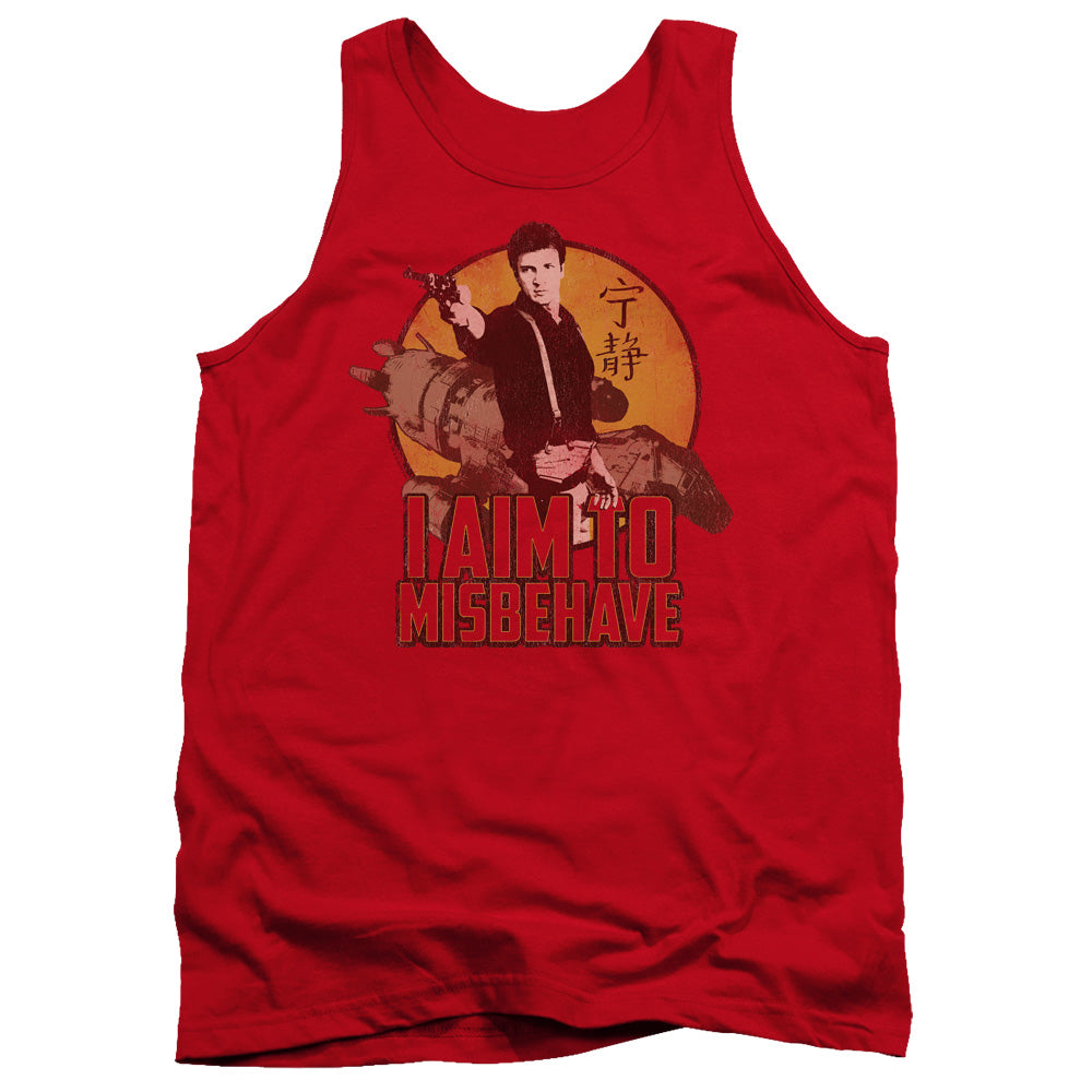 Firefly I Aim To Misbehave Mens Tank Top Shirt Red