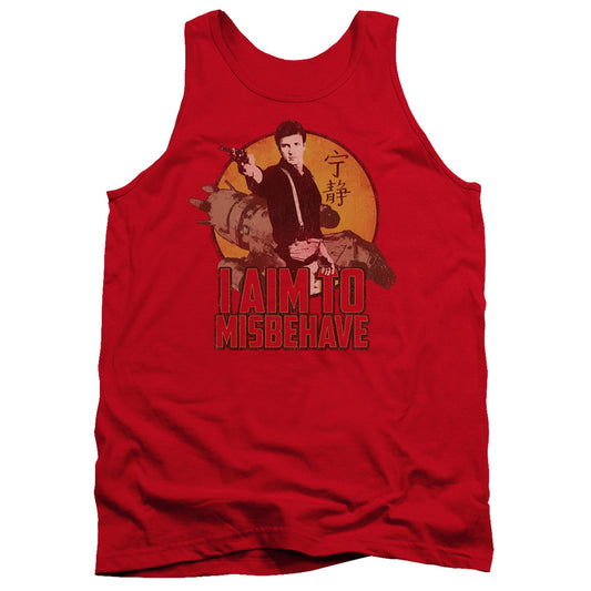 Firefly I Aim To Misbehave Mens Tank Top Shirt Red