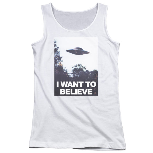 X Files Believe Poster Womens Tank Top Shirt White