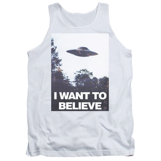 X Files Believe Poster Mens Tank Top Shirt White