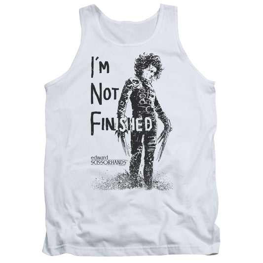 Edward Scissorhands Not Finished Mens Tank Top Shirt White