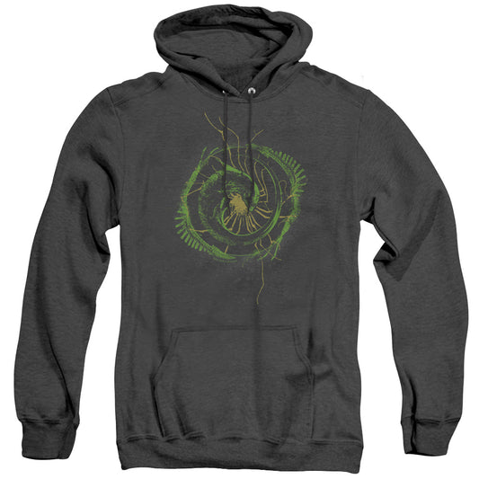 Alien Xenomorph Shield Heather Mens Hoodie Black