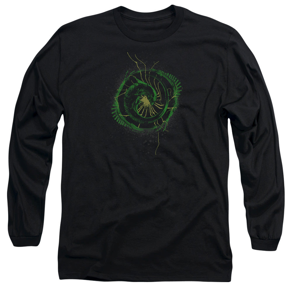 Alien Xenomorph Shield Mens Long Sleeve Shirt Black