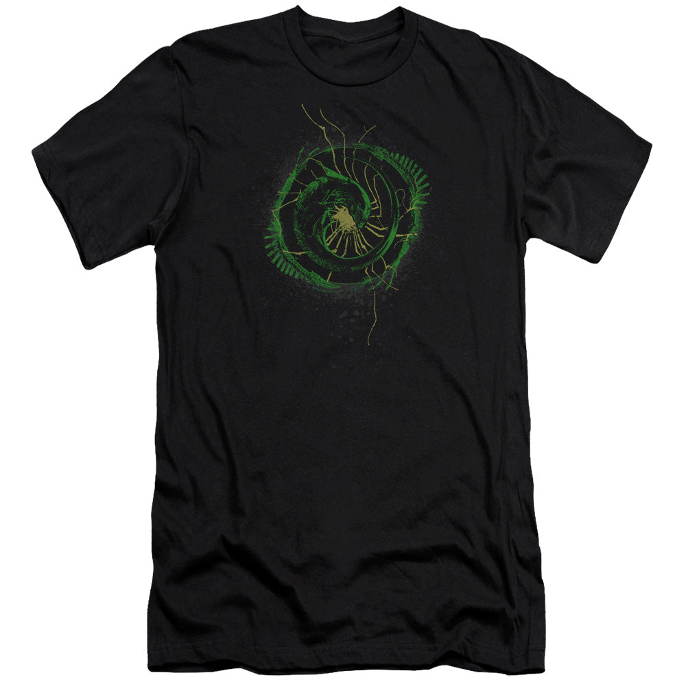 Alien Xenomorph Shield Premium Bella Canvas Slim Fit Mens T Shirt Black