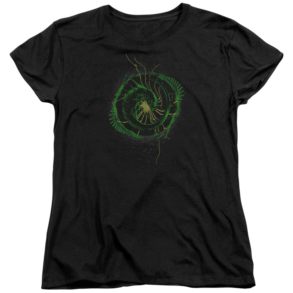 Alien Xenomorph Shield Womens T Shirt Black