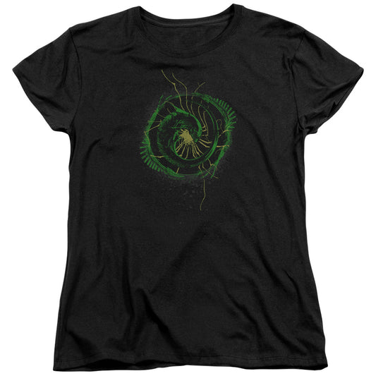 Alien Xenomorph Shield Womens T Shirt Black