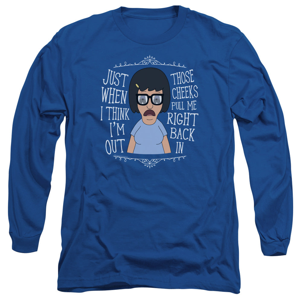 Bobs Burgers Pull Me In Mens Long Sleeve Shirt Royal Blue