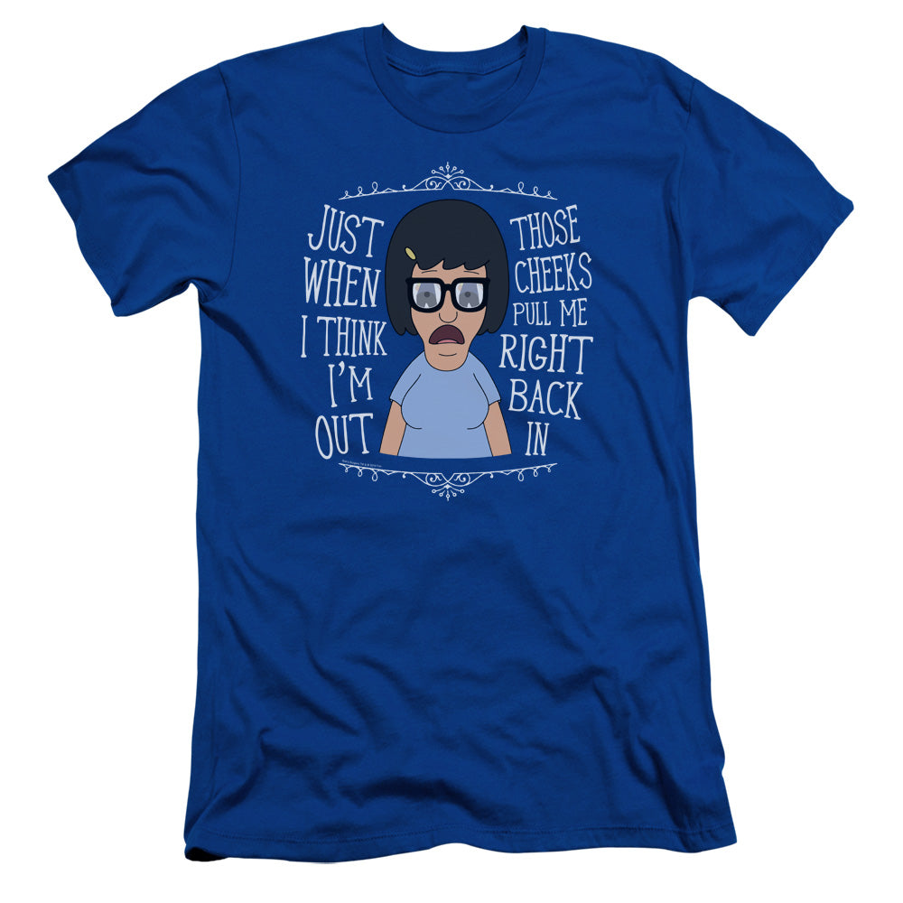 Bobs Burgers Pull Me In Slim Fit Mens T Shirt Royal Blue