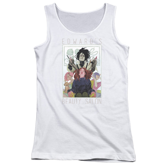 Edward Scissorhands Salon Womens Tank Top Shirt White