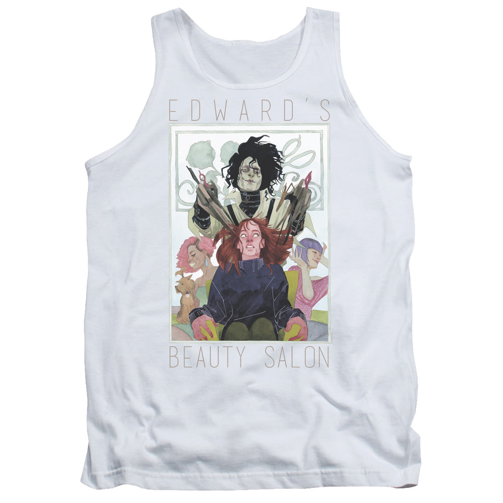 Edward Scissorhands Salon Mens Tank Top Shirt White