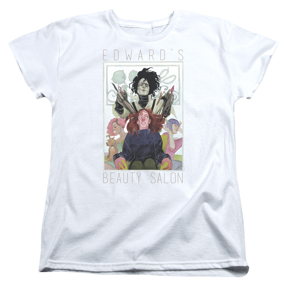 Edward Scissorhands Salon Womens T Shirt White