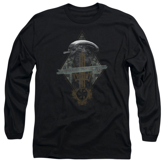 Alien Prison Planet Collagemens Long Sleeve Shirt Black