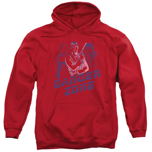 Archer Danger Zone Mens Hoodie Red