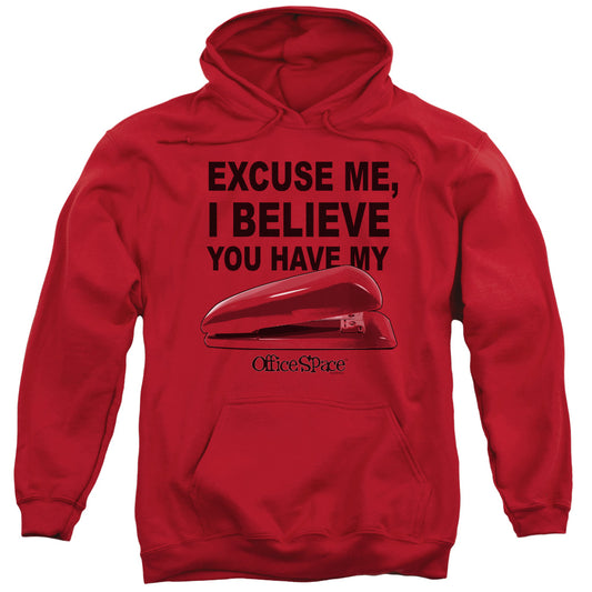 Office Space Stapler Mens Hoodie Red