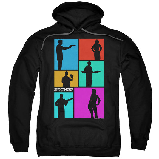 Archer Silhouettes Mens Hoodie Black