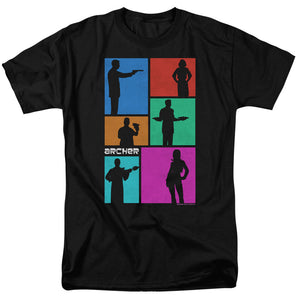 Archer Silhouettes Mens T Shirt Black