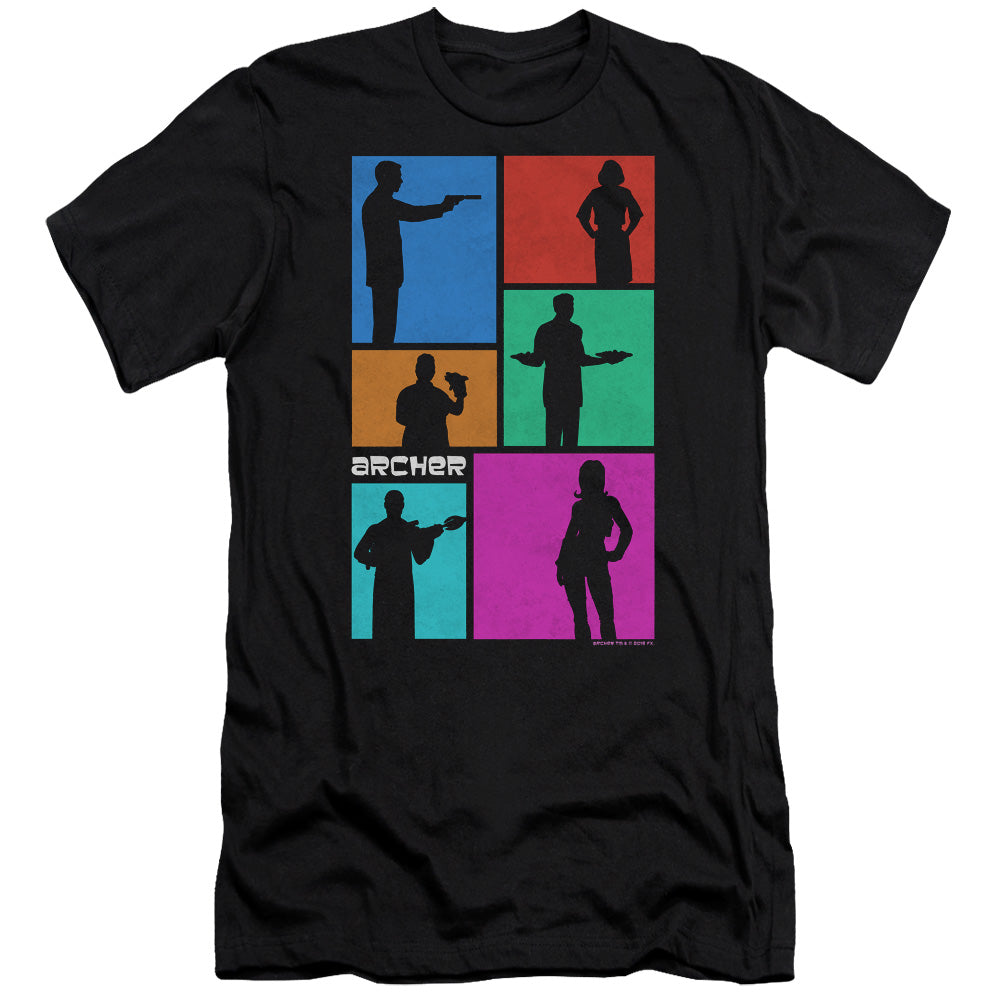 Archer Silhouettes Premium Bella Canvas Slim Fit Mens T Shirt Black