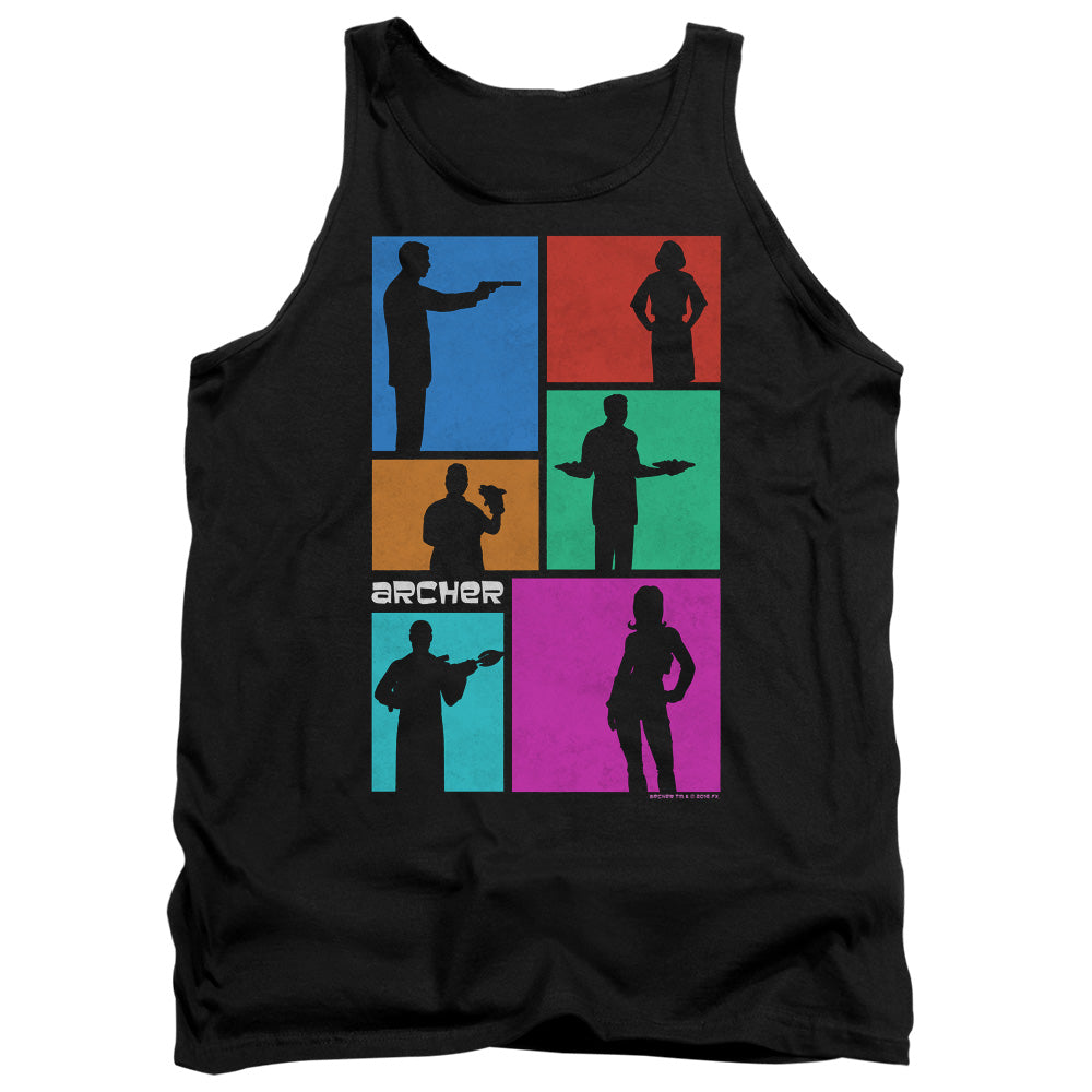 Archer Silhouettes Mens Tank Top Shirt Black