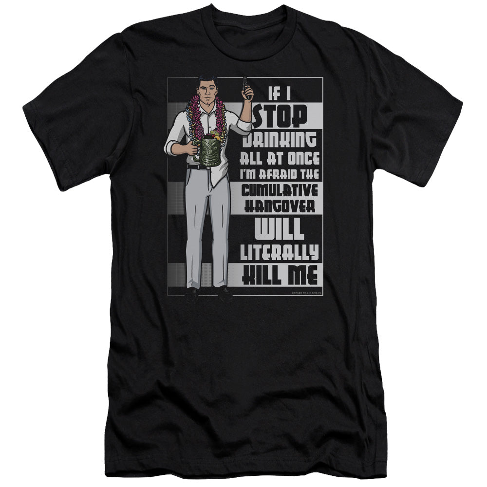 Archer Killer Hangover Slim Fit Mens T Shirt Black