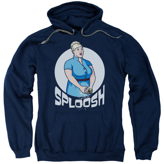 Archer Sploosh Mens Hoodie Navy Blue