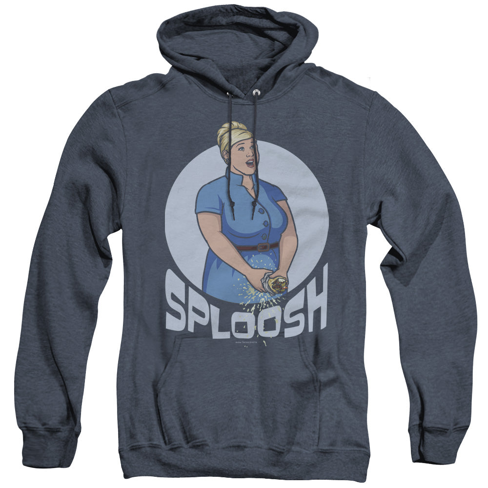 Archer Sploosh Heather Mens Hoodie Navy Blue