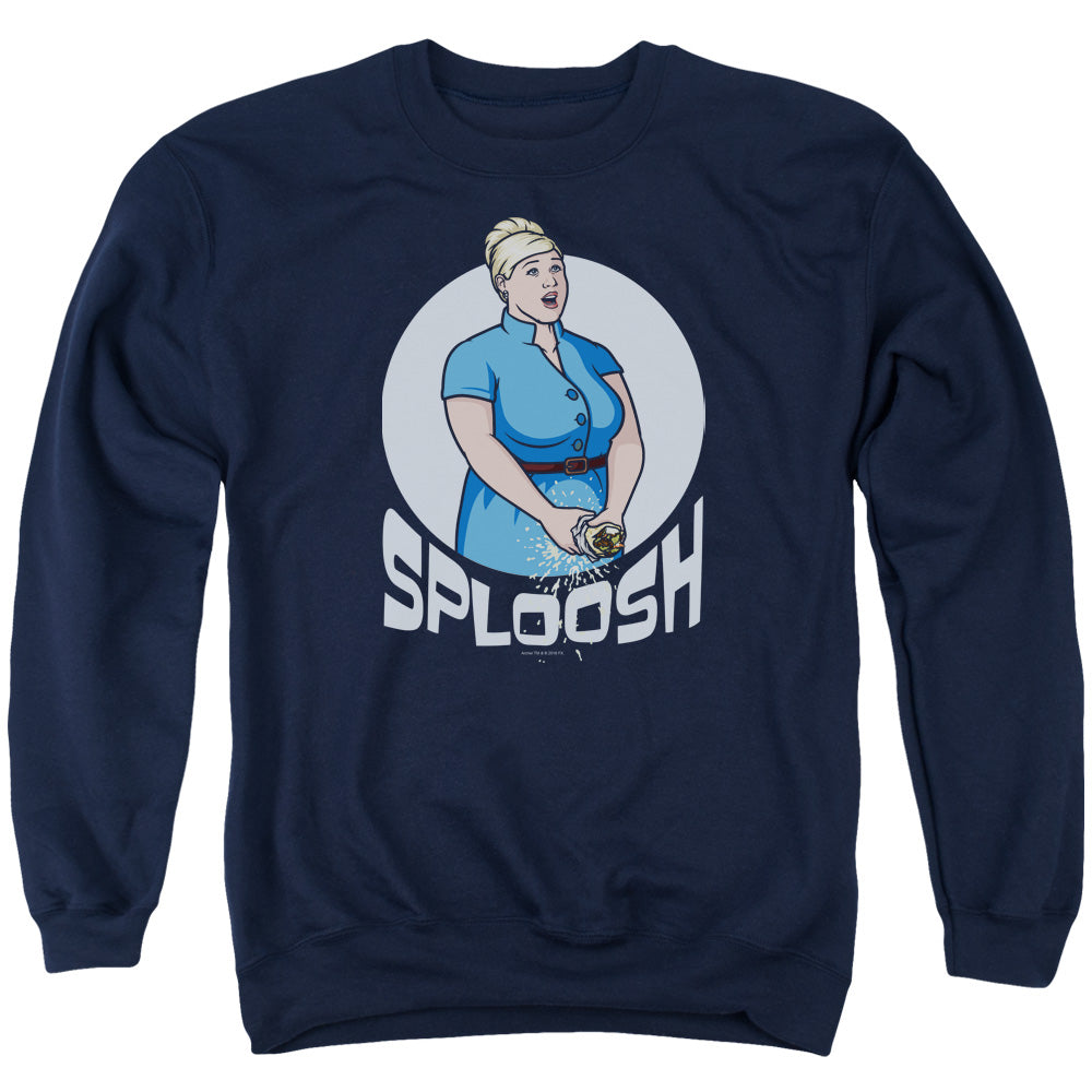 Archer Sploosh Mens Crewneck Sweatshirt Navy Blue