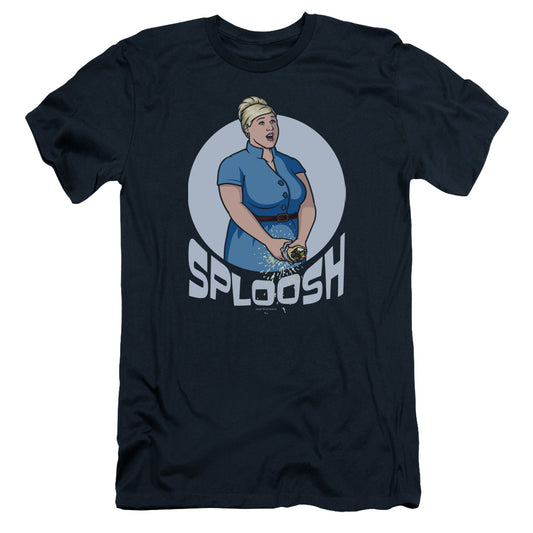 Archer Sploosh Slim Fit Mens T Shirt Navy Blue