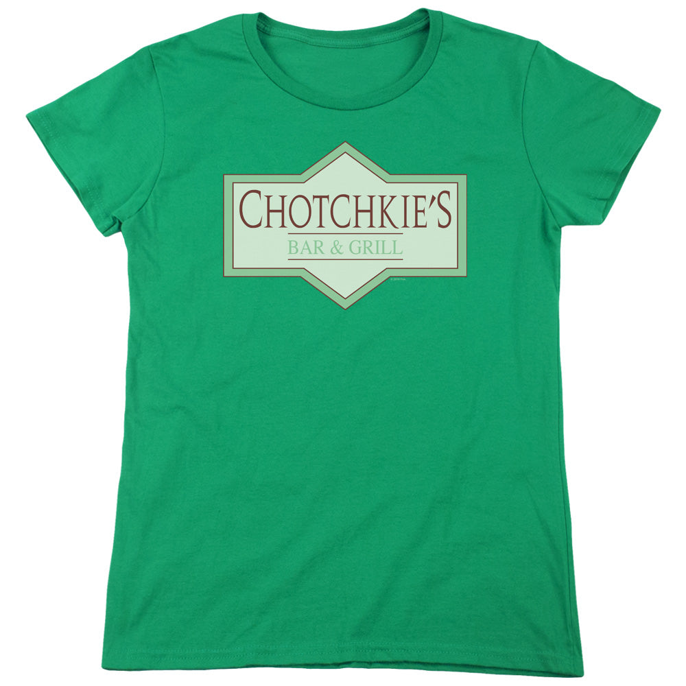 Office Space Chotchkies Womens T Shirt Kelly Green