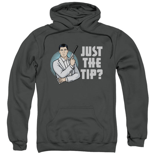 Archer Tip Mens Hoodie Charcoal