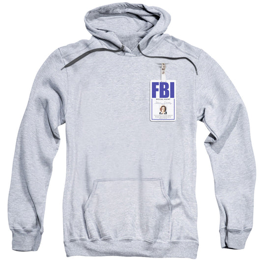 X Files Scully Badge Mens Hoodie Athletic Heather