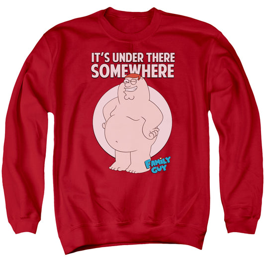 Family Guy Somewhere Mens Crewneck Sweatshirt Red