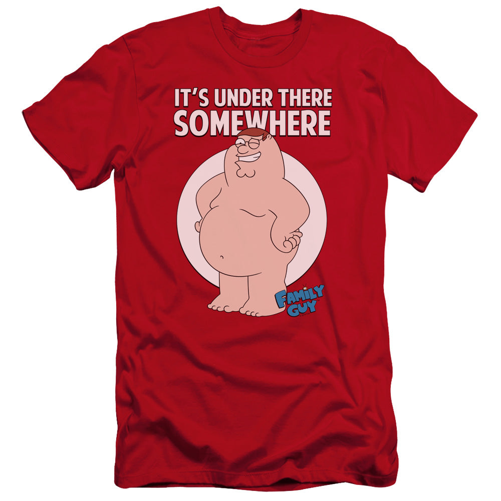 Family Guy Somewhere Premium Bella Canvas Slim Fit Mens T Shirt Red