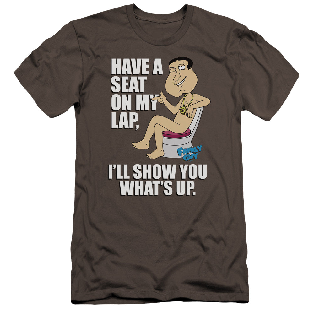 Family Guy Whats Up Premium Bella Canvas Slim Fit Mens T Shirt Charcoal