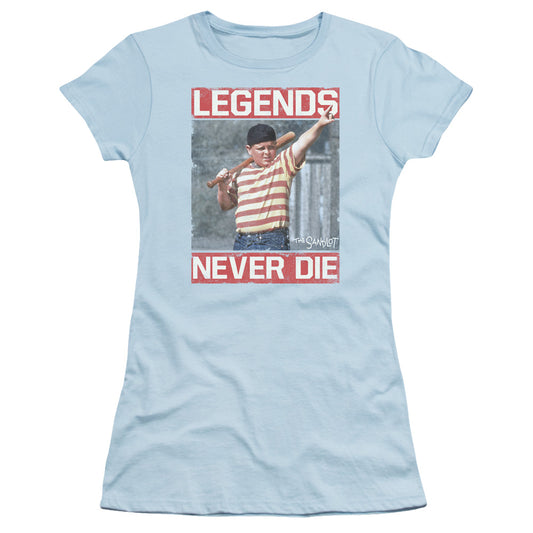 The Sandlot Legends Junior Sheer Cap Sleeve Womens T Shirt Light Blue