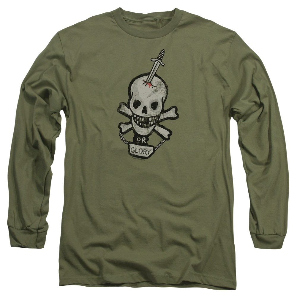 Alien Death Or Glory Mens Long Sleeve Shirt Military Green