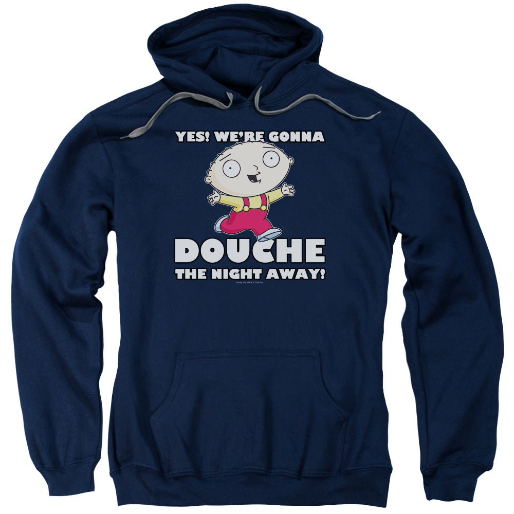 Family Guy Douche The Night Away Mens Hoodie Navy Blue