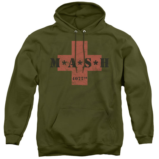 Mash Mash Cross Mens Hoodie Military Green