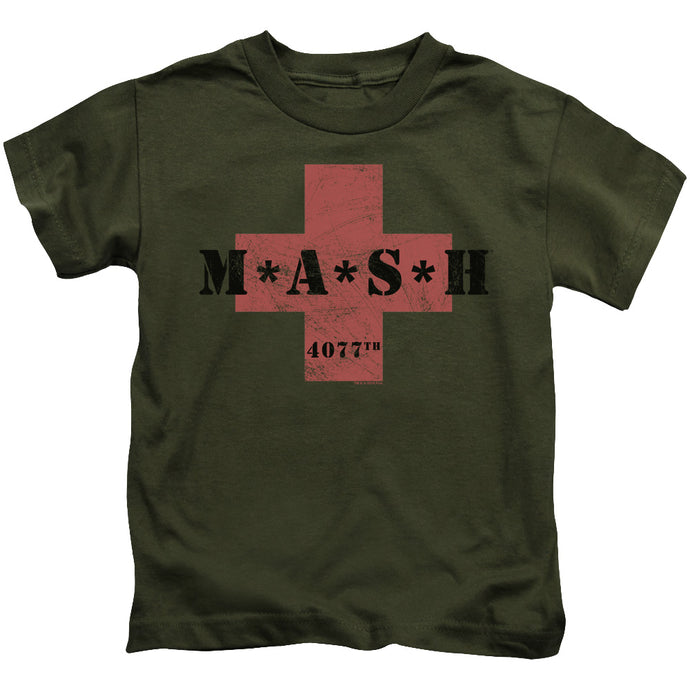 Mash Mash Cross Juvenile Kids Youth T Shirt Military Green